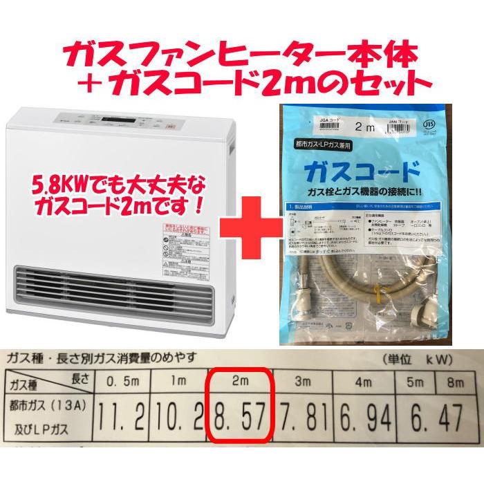 リンナイ（Rinnai） ◇2mガスコードとセット◇都市ガス用◇2023年製