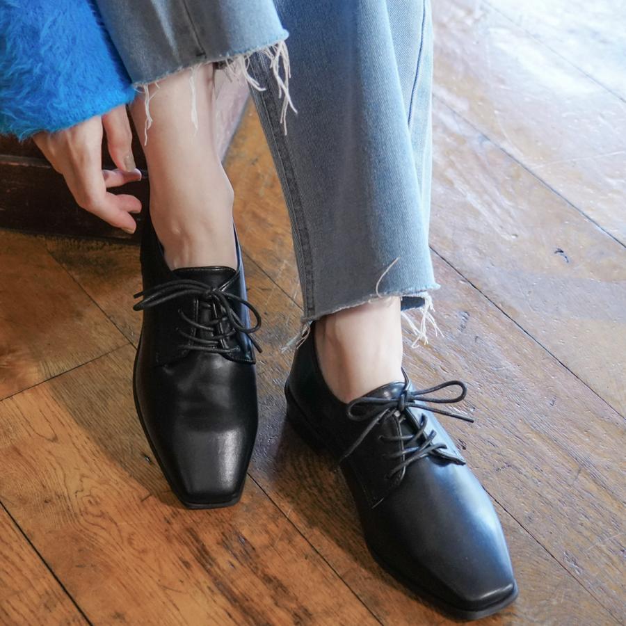 AmiAmi（アミアミ） スクエアトゥ オックスフォードシューズ レース