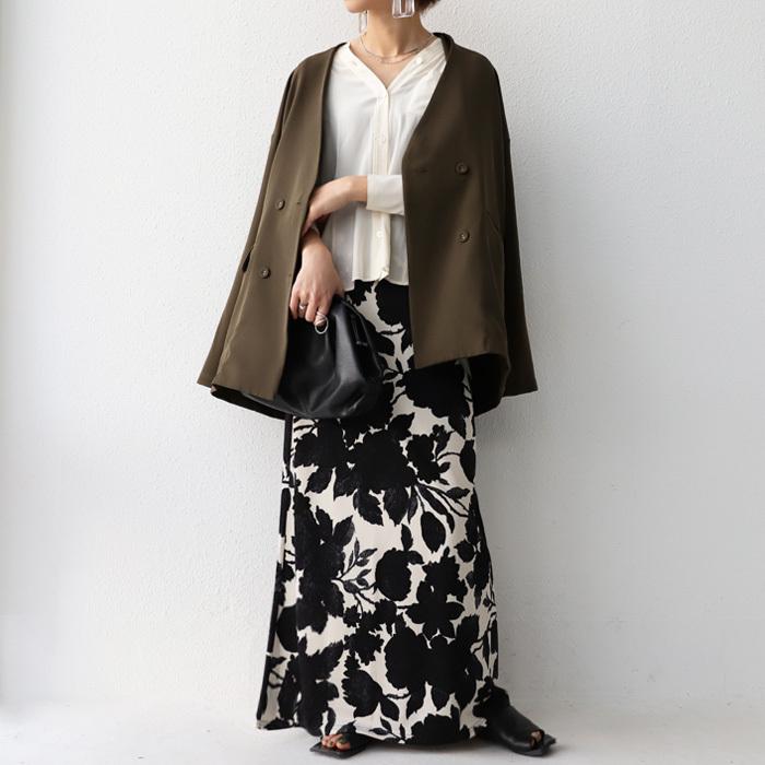 antiqua（アンティカ） 再入荷予定有!花柄 ロングスカート スカート