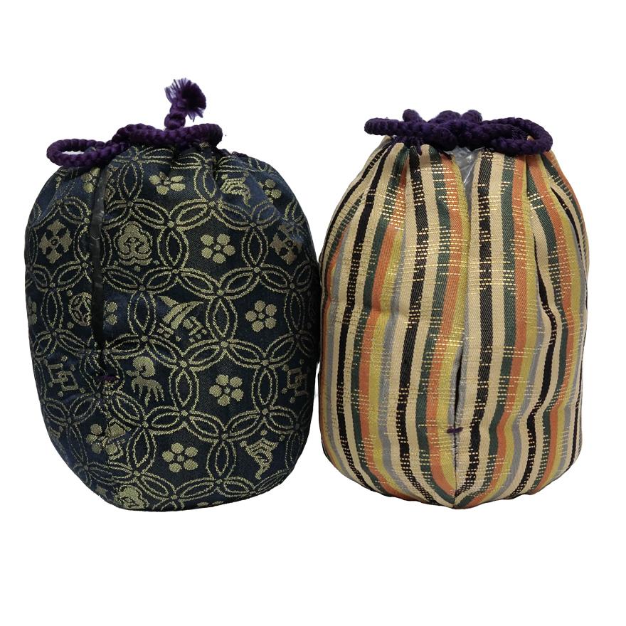 十代三輪休雪（休和） 萩茶入 仕覆2枚 茶道具 共箱 人間国宝 y-317