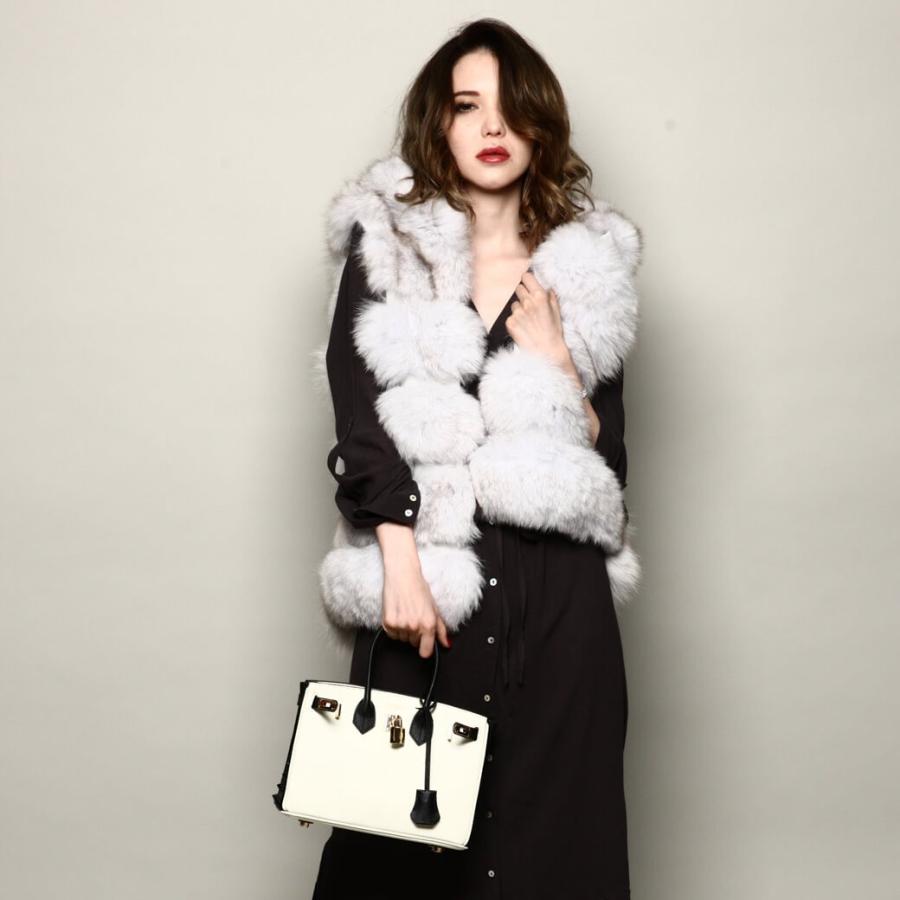 AnneCoquine（アンコキーヌ） フード付 リアルFOXファー ベスト（7031