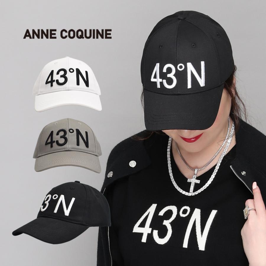 AnneCoquine（アンコキーヌ） Anne Coquine 43°N刺繍CAP ／ 7173 藤島
