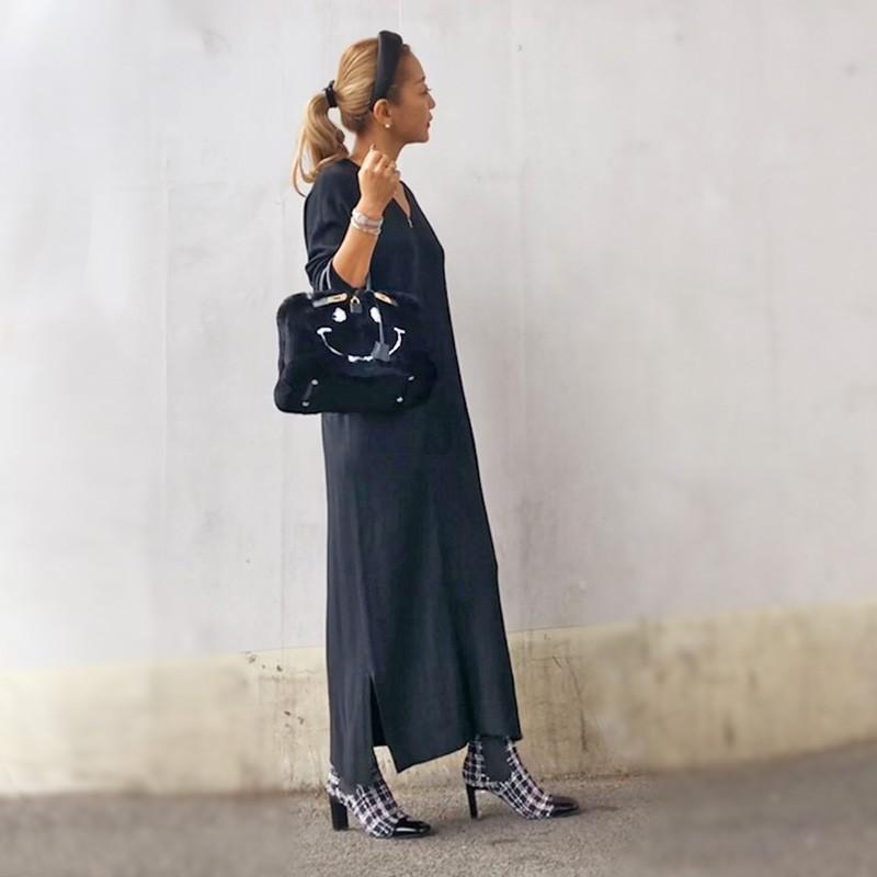 Anne Coquine（アンコキーヌ）アンコキーヌ こなれマキシニットワンピ