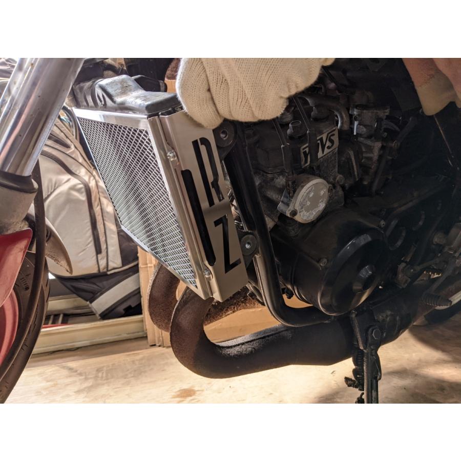 YAMAHA RZ250 ラジエーターカバー 軽量化タイプ ヘアライン ステンレス