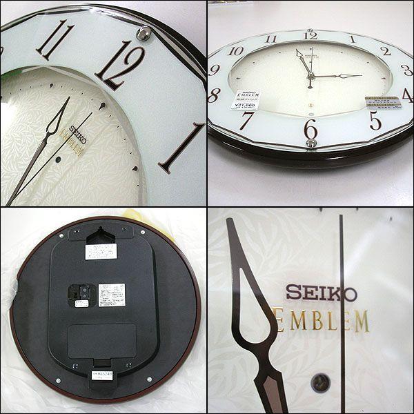 エンブレム 壁掛け時計 セイコー 電波 静音 電波時計 掛時計 クロック
