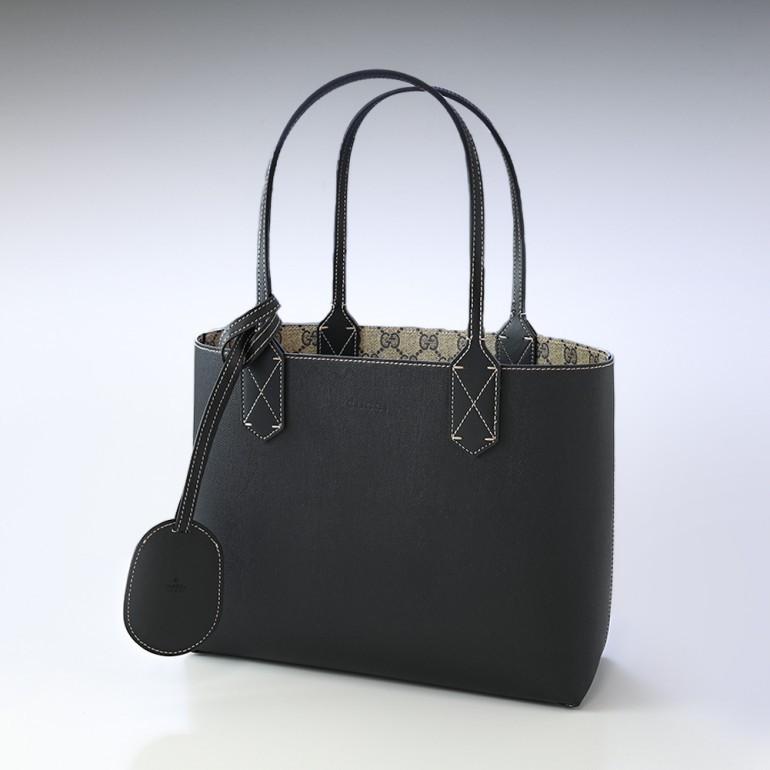 GUCCI（グッチ） バッグ トートバッグ リバーシブル ブラック×ベージュ