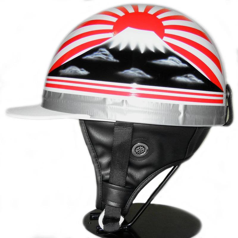 ドリーム カスタムペイント コルク半キャップ ヘルメット 富士日章