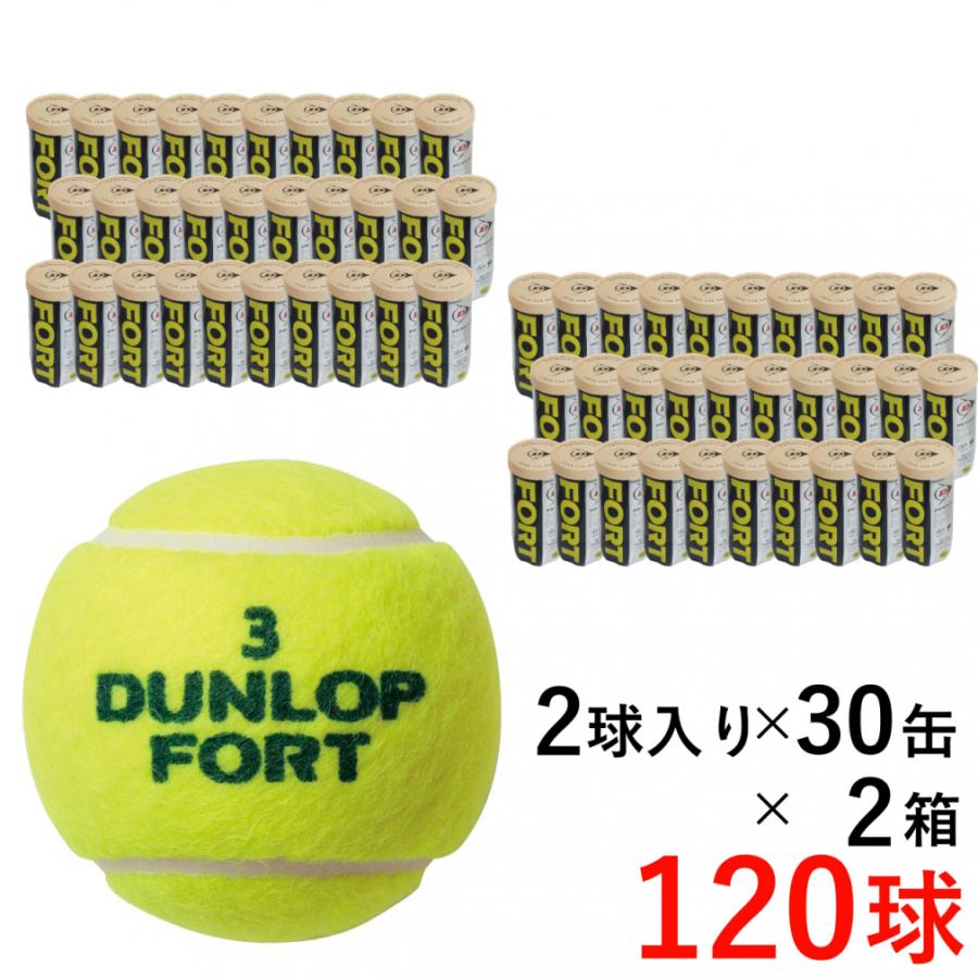 DUNLOP（ダンロップ） FORT フォート 2球×30缶×2箱 120球 DFEYL2DOZ 2