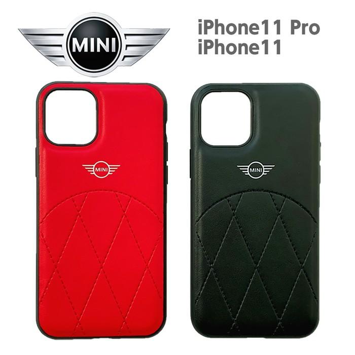 MINI（ミニ） iPhone11Pro ケース iPhone11 本革 PUレザー 背面ケース