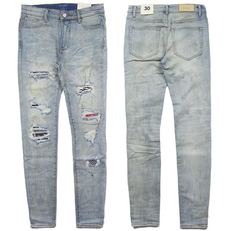 mnml（ミニマル） デニムパンツ スキニー ジーンズ クラッシュデニム