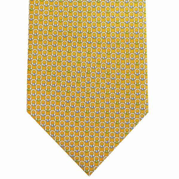FERRAGAMO（フェラガモ） ネクタイ メンズ ネクタイ 8cm イエロー系