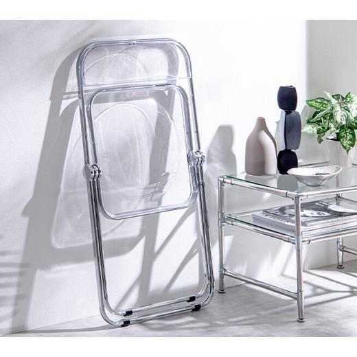 折りたたみ クリアチェア シェルチェア 折りたたみ椅子 おしゃれ 透明