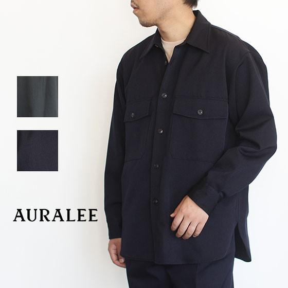 オーラリー/AURALEE /長袖シャツ/ウールキッドモヘアギャバジンシャツ