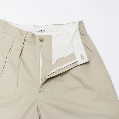 2018SS 【AURALEE オーラリー】 Light Chino Wide Shorts -Men-《IVORY