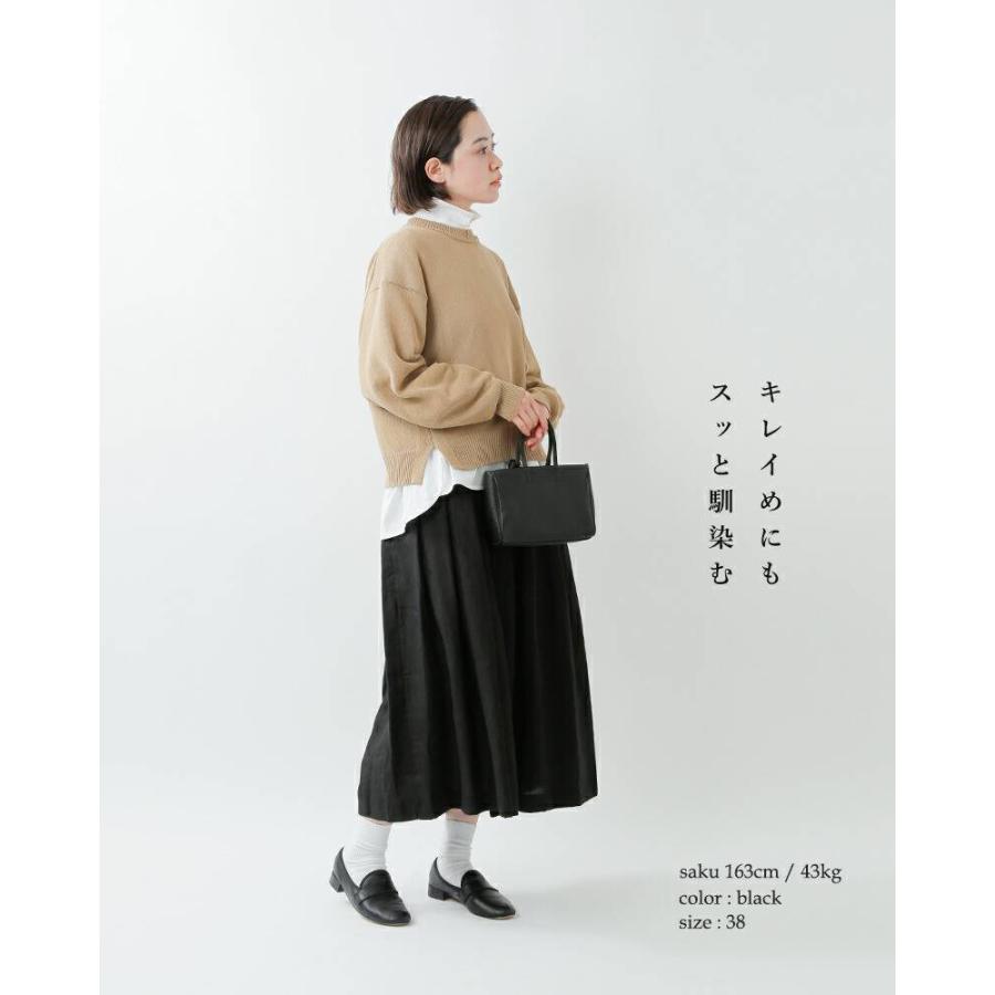イナ ina リネンソフトワッシャーウエスト紐タックスカート 135128