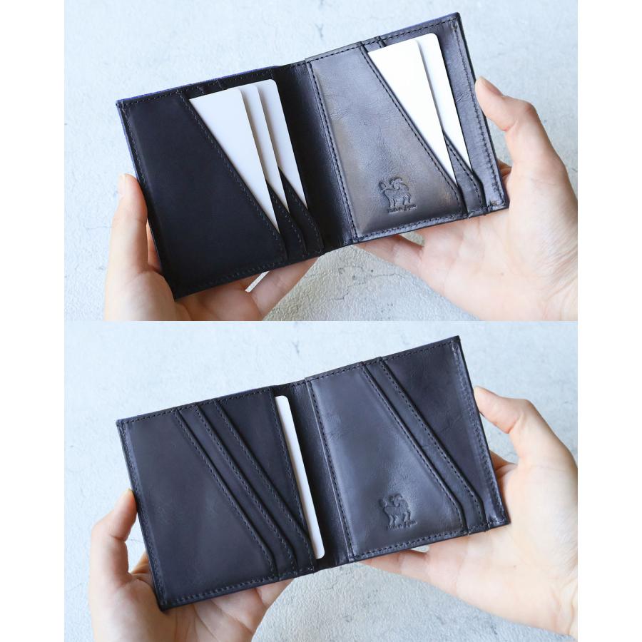 ZOO（ズー） 象革 エレファントレザー 二つ折り財布 コンパクト 薄マチ