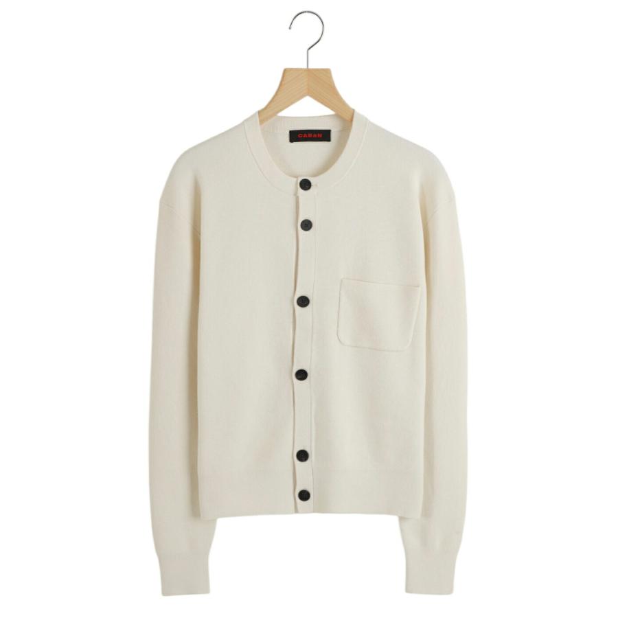 CABaN（キャバン） ： コットン カシミヤ ポケット クルーネック