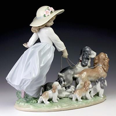 LLADRO（リヤドロ） リヤドロ（Lladro リアドロ 陶器人形 置物） 犬と