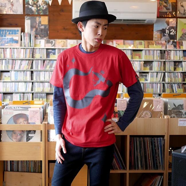 メンズセレクト ロックTシャツ / ロイヤルスネイク Tシャツ (レッド