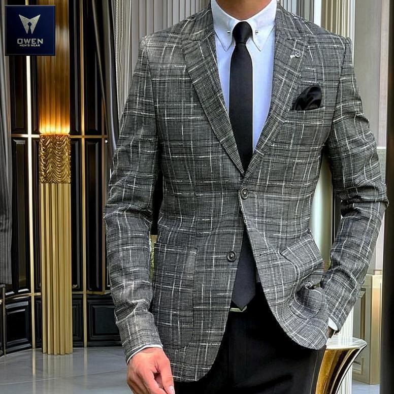 ツイード調 ジャケット テーラードジャケット ブレザー チェック 緑