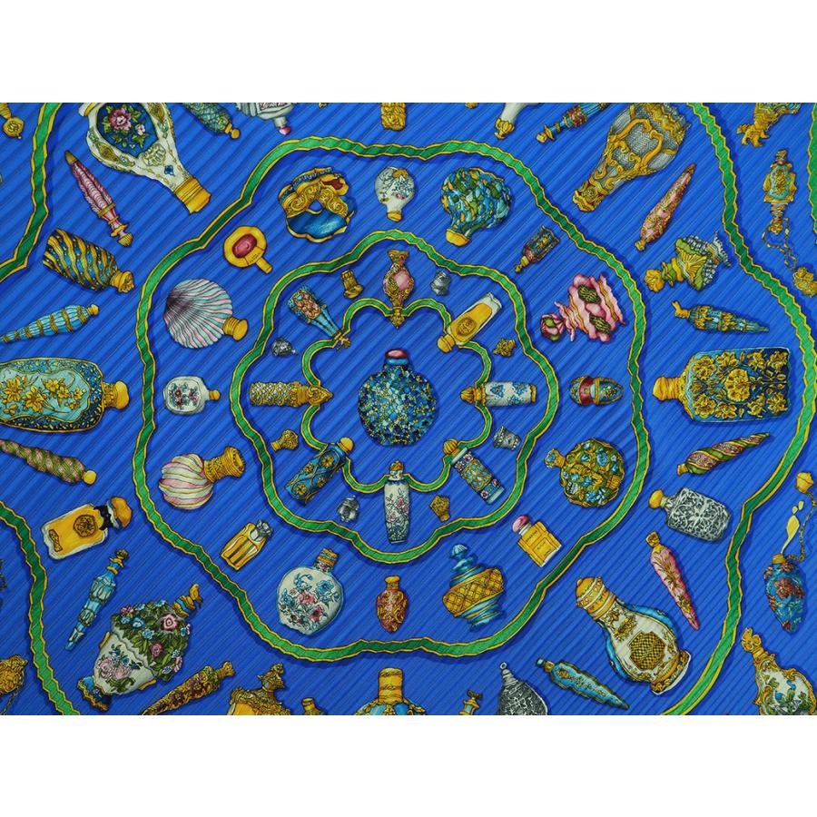 HERMES（エルメス） プリーツカレ スカーフ ネイビー ブルー