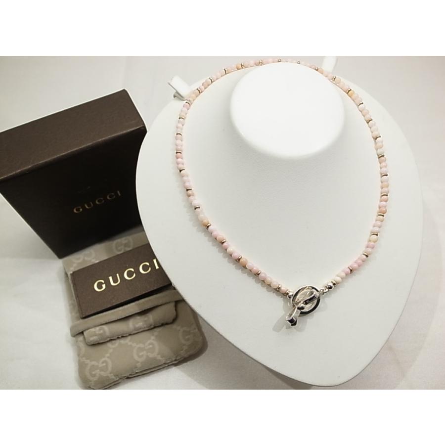 リボンライン 【GUCCI】グッチ リボン モチーフ ピンク ボールチェーン
