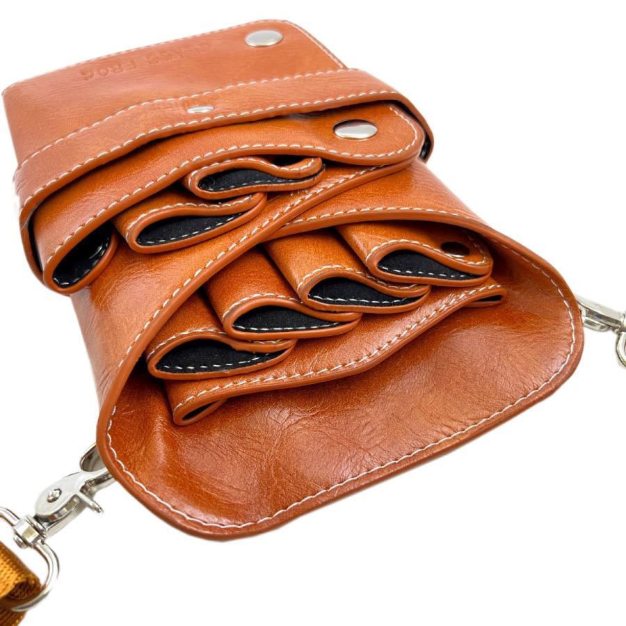 シザーケース 6丁挿し PUレザー 美容師 トリマー : GLASS FROG - 通販