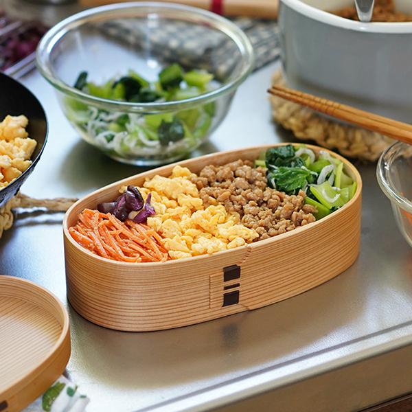 曲げわっぱ 弁当箱 小判型 スリム 栗久 わっぱ弁当 国産 日本製 ギフト