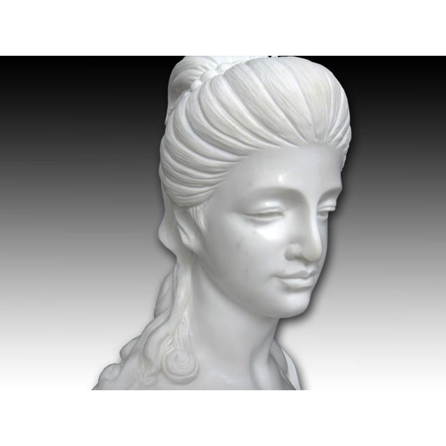大理石彫刻 女神の胸像B石像 H67cm インテリア 置物 美術品 オブジェ