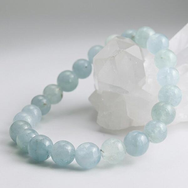 アクアマリン ブレスレット 8mm 16.5-18cm S-L サイズ 3月 誕生石