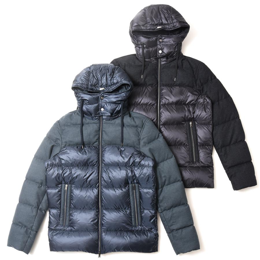 HERNO（ヘルノ）メランジフランネル×ナイロンウルトラライトコンビ