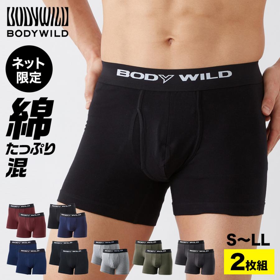 BODY WILD（ボディワイルド） グンゼ ボクサーパンツ メンズ 前開き 2