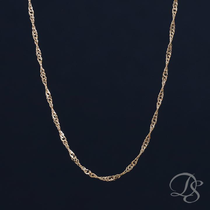 DEVAS 10金ネックレス k10 ネックレスチェーン 1.2mm幅 スクリュー