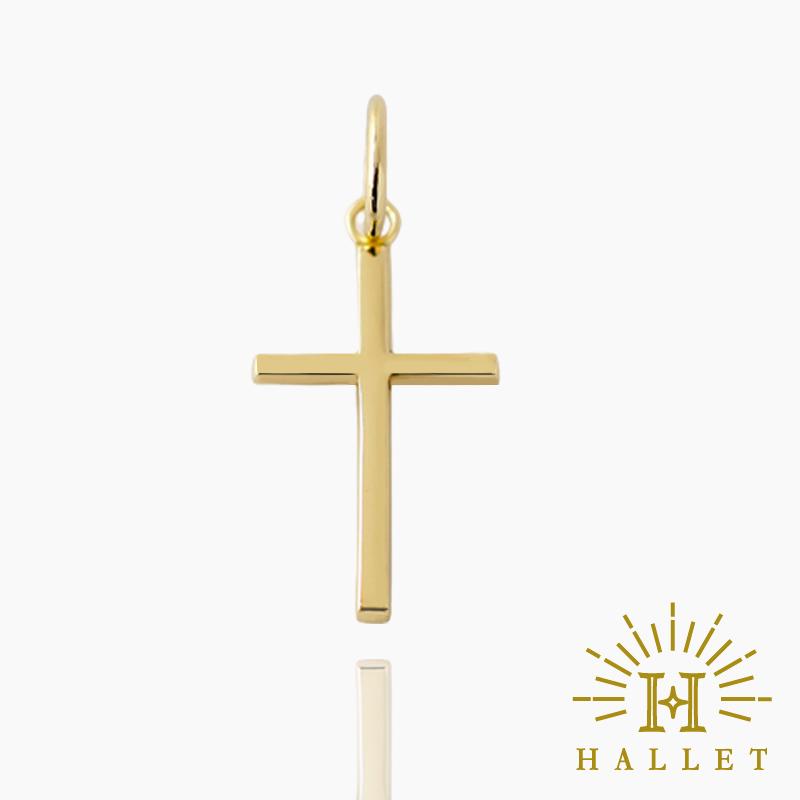 k18 ゴールド ネックレス ペンダントトップ 十字架 クロスチャーム 18