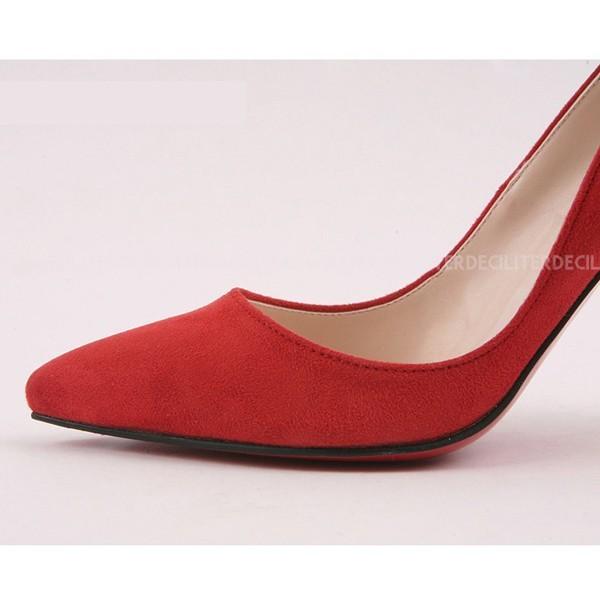 パンプス スエード 黒 ブラック ポインテッドトゥ レディースシューズ