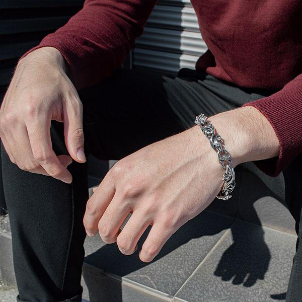 ブレスレット シルバー メンズ 人気 銀製 オリジナル ハンドメイド