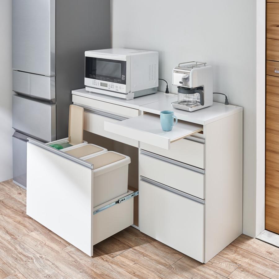 dinos（ディノス） 組立不要 スライドテーブル付きキッチン収納