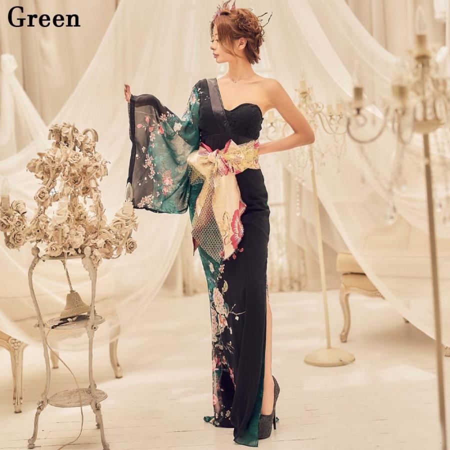 花魁 コスプレ ロング 仮装 和服 着物 ドレス 衣装 ワンショルダー