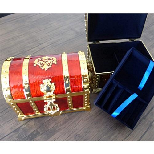 鍵付き 宝箱 アクセサリーケース ジュエリーボックス トレジャー