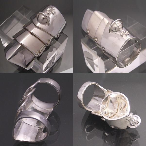 アーマーリング 鎧の指輪 シルバー925 (パンク ロック メタル punk