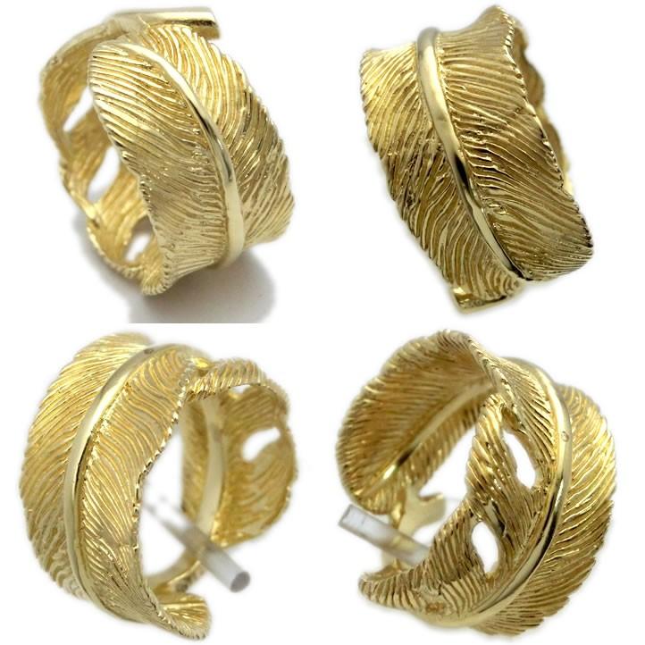ゴールドフェザーリング 真鍮 brass (羽根、はね、ハネ、インディアン