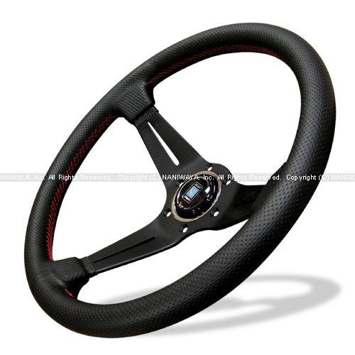 ナルディ 14インチディープディッシュアルミ製、コーンブラック