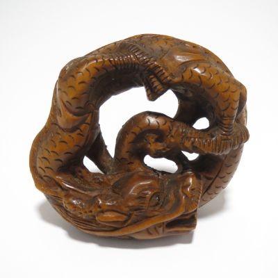 根付(龍：下穴)(本黄楊・柘植) : EI-Trade Store - 通販 - Yahoo