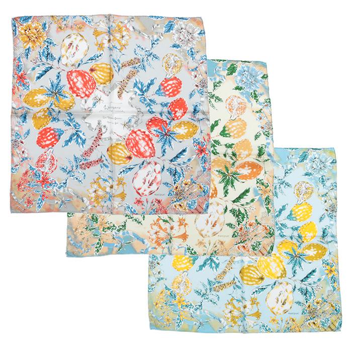 manipuri（マニプリ） scarf シルクスカーフ ORANGERIE GARDEN 65×65