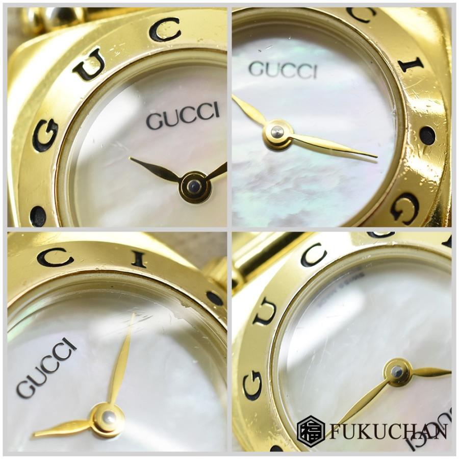 GUCCI（グッチ） GUCCI 6400L レディースウォッチ ゴールド×シェル文字