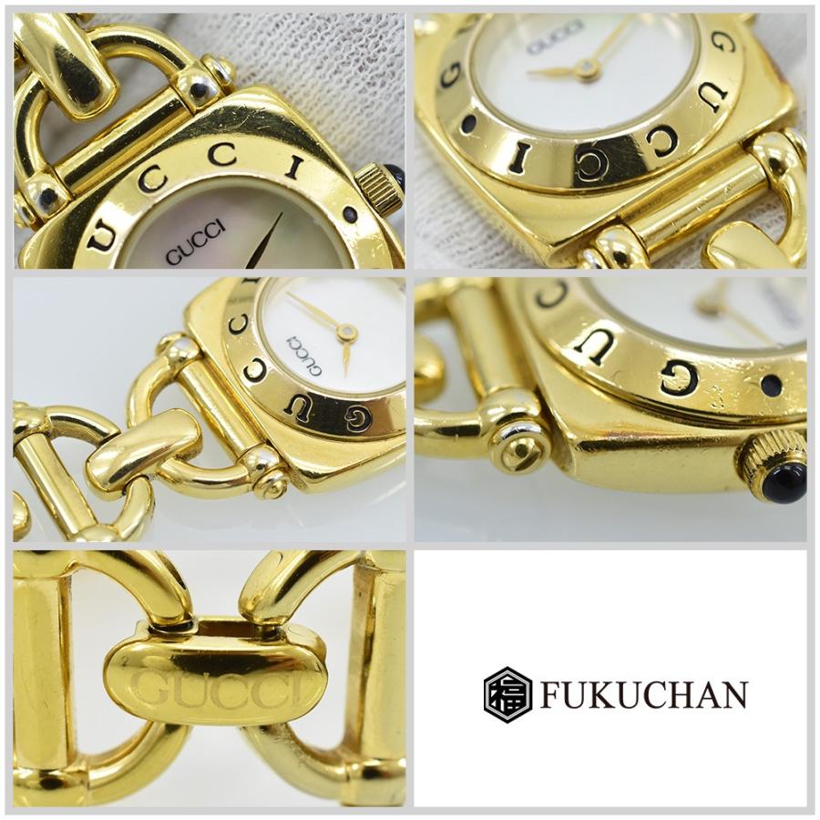 GUCCI（グッチ） GUCCI 6400L レディースウォッチ ゴールド×シェル文字