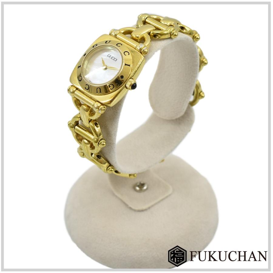 GUCCI（グッチ） GUCCI 6400L レディースウォッチ ゴールド×シェル文字