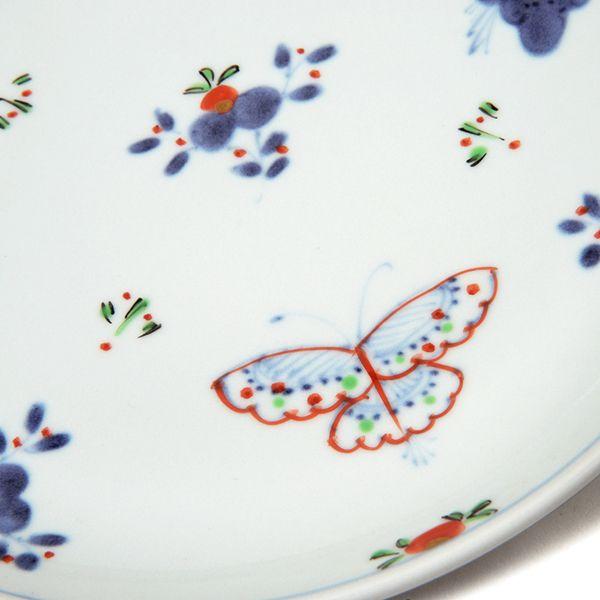 有田焼 取り皿 天啓花蝶5.5寸丸皿 【福珠窯（有田焼窯元）】 : 福珠窯