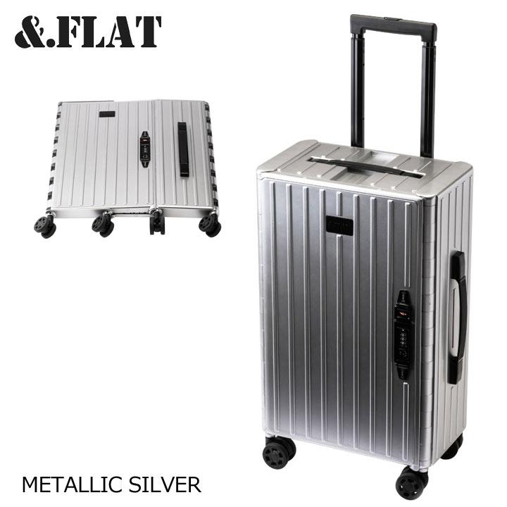 ＆.FLAT アンドフラット 折り畳みキャリーケース メタリックカラー
