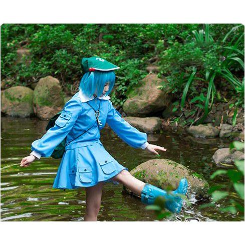 東方風神録 河城にとり コスプレ衣装 東方Project コスプレ衣装+カバン